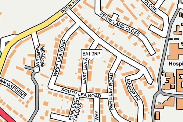 BA1 3RP map - OS OpenMap – Local (Ordnance Survey)