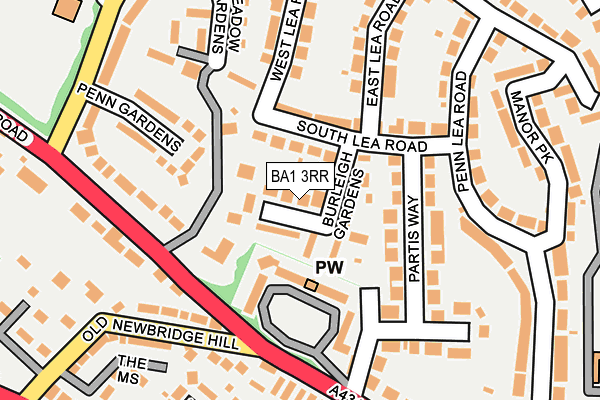 BA1 3RR map - OS OpenMap – Local (Ordnance Survey)