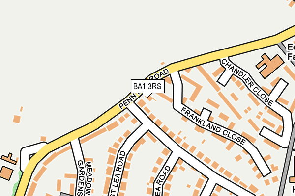 BA1 3RS map - OS OpenMap – Local (Ordnance Survey)