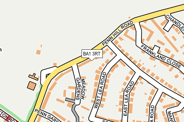 BA1 3RT map - OS OpenMap – Local (Ordnance Survey)