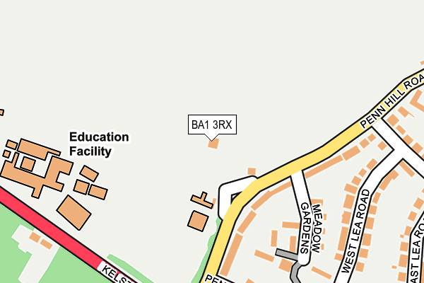 BA1 3RX map - OS OpenMap – Local (Ordnance Survey)