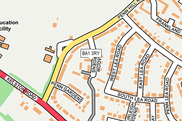 BA1 3RY map - OS OpenMap – Local (Ordnance Survey)