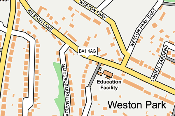 BA1 4AG map - OS OpenMap – Local (Ordnance Survey)