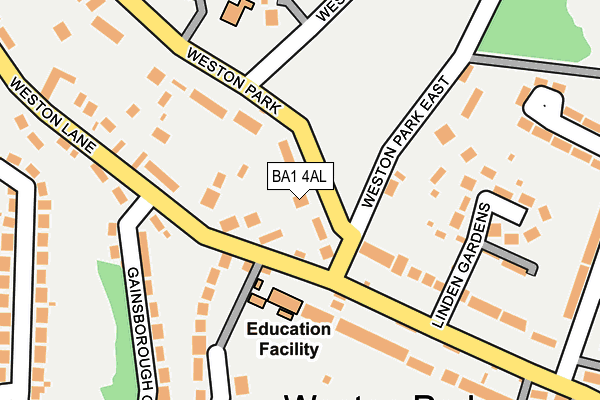 BA1 4AL map - OS OpenMap – Local (Ordnance Survey)