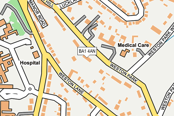 BA1 4AN map - OS OpenMap – Local (Ordnance Survey)