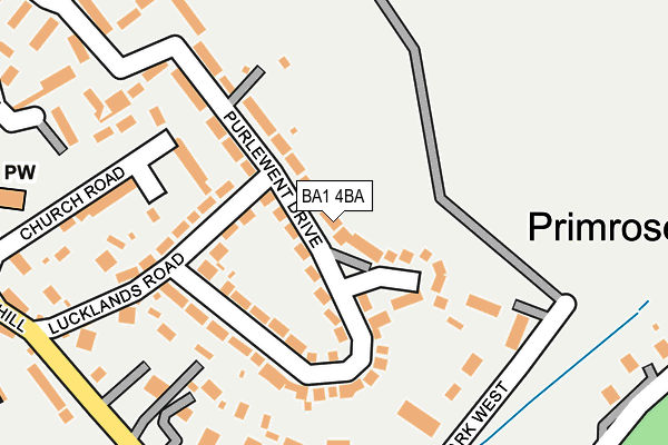 BA1 4BA map - OS OpenMap – Local (Ordnance Survey)