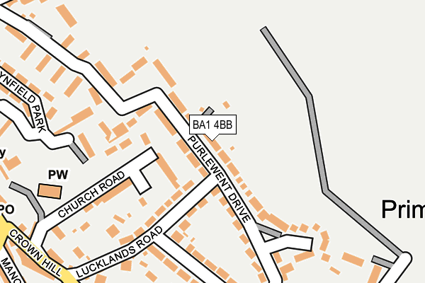BA1 4BB map - OS OpenMap – Local (Ordnance Survey)
