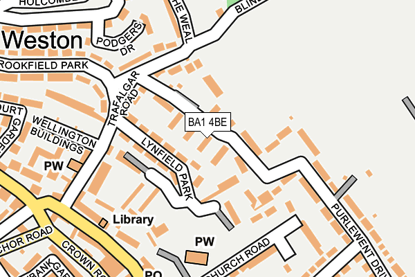 BA1 4BE map - OS OpenMap – Local (Ordnance Survey)