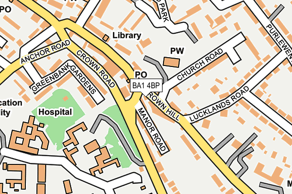 BA1 4BP map - OS OpenMap – Local (Ordnance Survey)