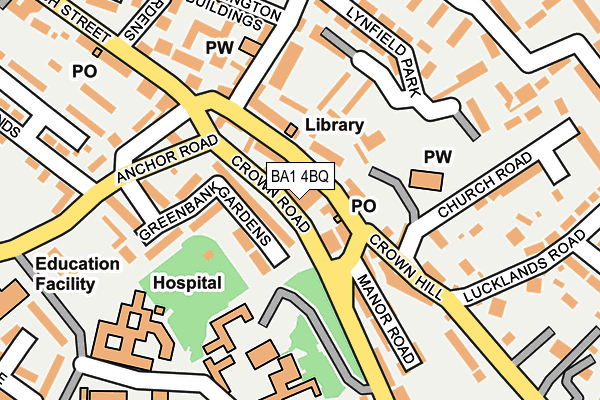 BA1 4BQ map - OS OpenMap – Local (Ordnance Survey)