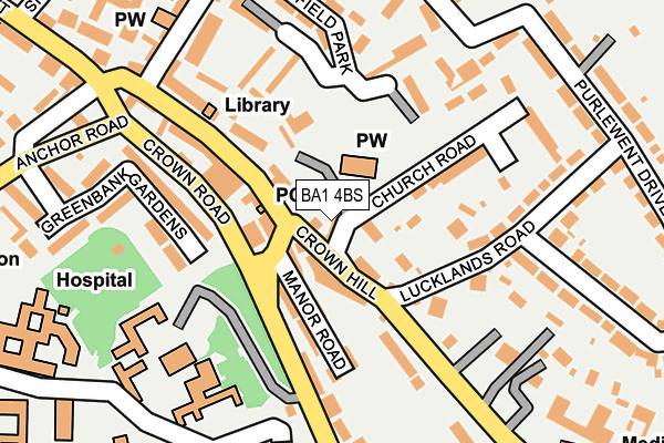 BA1 4BS map - OS OpenMap – Local (Ordnance Survey)