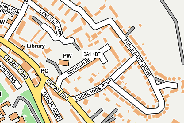 BA1 4BT map - OS OpenMap – Local (Ordnance Survey)