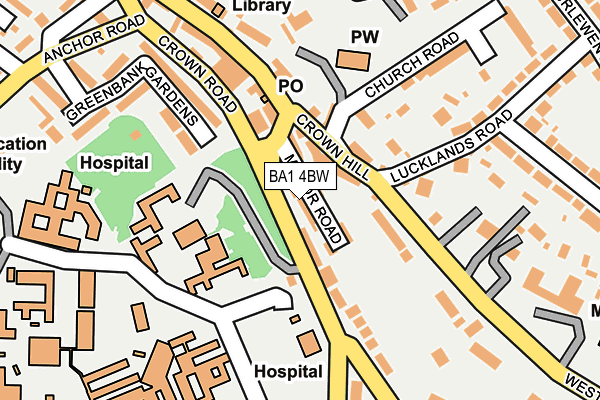 BA1 4BW map - OS OpenMap – Local (Ordnance Survey)