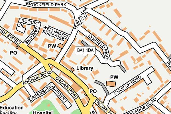 BA1 4DA map - OS OpenMap – Local (Ordnance Survey)