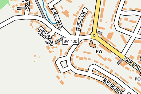 BA1 4DD map - OS OpenMap – Local (Ordnance Survey)