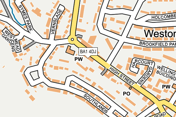BA1 4DJ map - OS OpenMap – Local (Ordnance Survey)