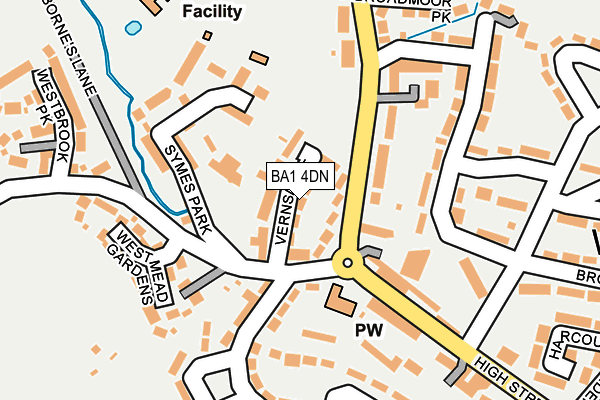 BA1 4DN map - OS OpenMap – Local (Ordnance Survey)