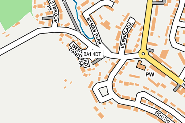 BA1 4DT map - OS OpenMap – Local (Ordnance Survey)