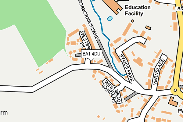 BA1 4DU map - OS OpenMap – Local (Ordnance Survey)