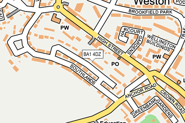 BA1 4DZ map - OS OpenMap – Local (Ordnance Survey)