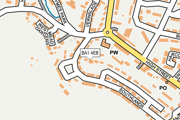 BA1 4EB map - OS OpenMap – Local (Ordnance Survey)