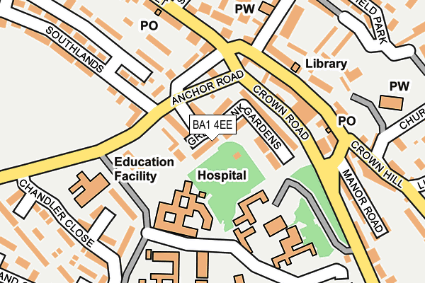 BA1 4EE map - OS OpenMap – Local (Ordnance Survey)