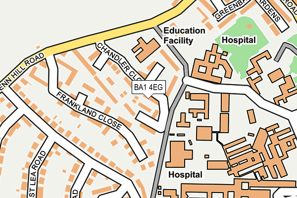 BA1 4EG map - OS OpenMap – Local (Ordnance Survey)