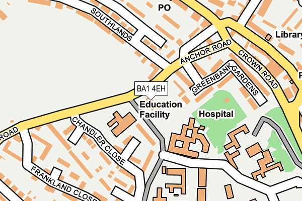 BA1 4EH map - OS OpenMap – Local (Ordnance Survey)