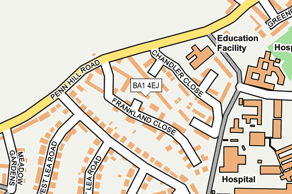 BA1 4EJ map - OS OpenMap – Local (Ordnance Survey)