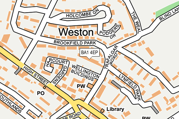 BA1 4EP map - OS OpenMap – Local (Ordnance Survey)