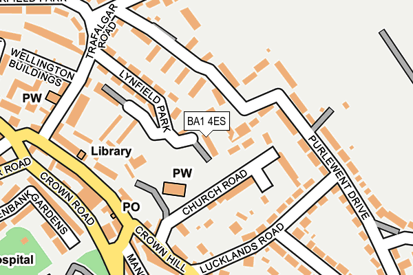 BA1 4ES map - OS OpenMap – Local (Ordnance Survey)