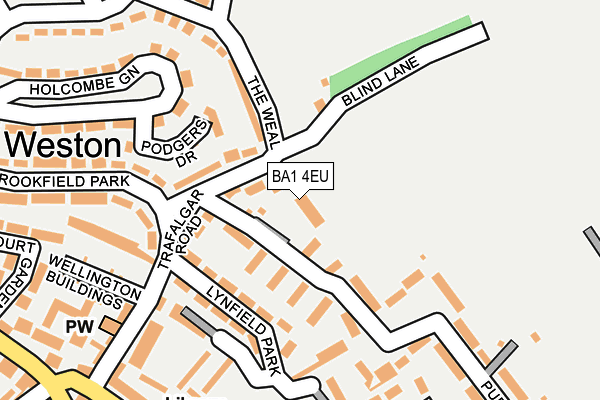 BA1 4EU map - OS OpenMap – Local (Ordnance Survey)