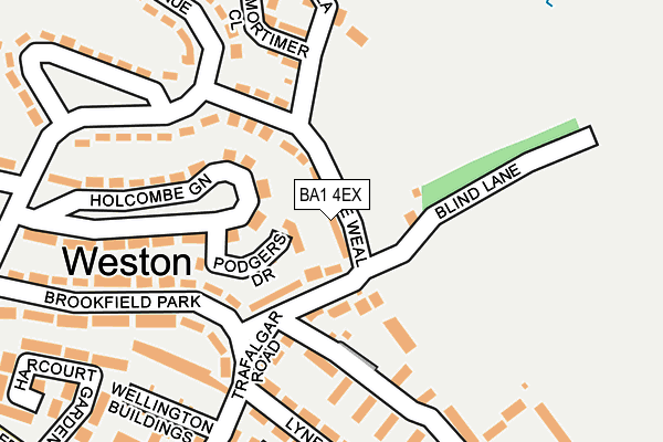 BA1 4EX map - OS OpenMap – Local (Ordnance Survey)