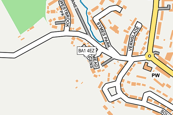 BA1 4EZ map - OS OpenMap – Local (Ordnance Survey)