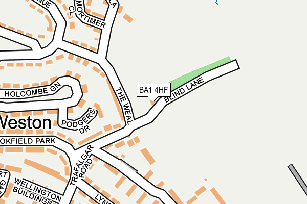 BA1 4HF map - OS OpenMap – Local (Ordnance Survey)