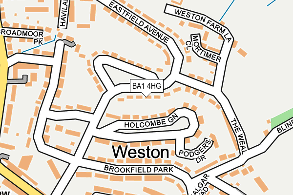 BA1 4HG map - OS OpenMap – Local (Ordnance Survey)