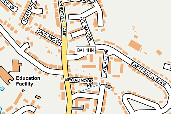 BA1 4HN map - OS OpenMap – Local (Ordnance Survey)