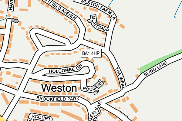 BA1 4HP map - OS OpenMap – Local (Ordnance Survey)