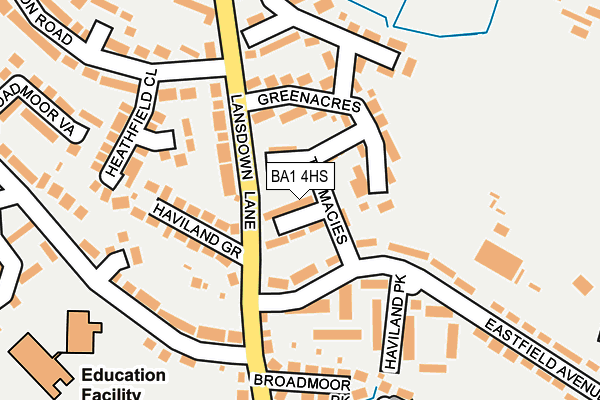 BA1 4HS map - OS OpenMap – Local (Ordnance Survey)