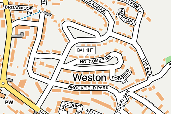 BA1 4HT map - OS OpenMap – Local (Ordnance Survey)