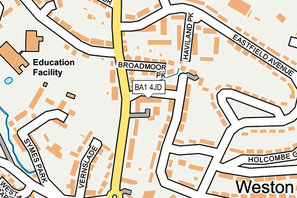 BA1 4JD map - OS OpenMap – Local (Ordnance Survey)