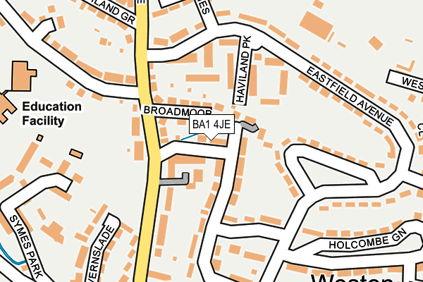 BA1 4JE map - OS OpenMap – Local (Ordnance Survey)