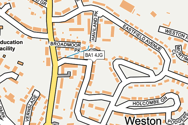 BA1 4JG map - OS OpenMap – Local (Ordnance Survey)