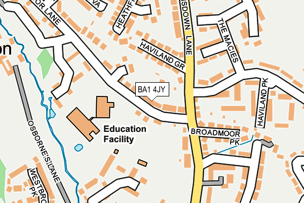 BA1 4JY map - OS OpenMap – Local (Ordnance Survey)