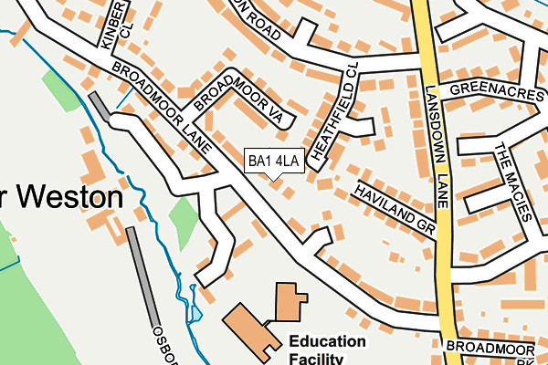 BA1 4LA map - OS OpenMap – Local (Ordnance Survey)