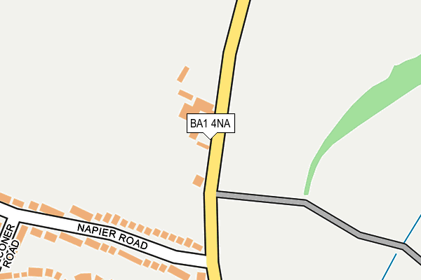 BA1 4NA map - OS OpenMap – Local (Ordnance Survey)
