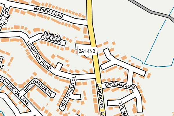 BA1 4NB map - OS OpenMap – Local (Ordnance Survey)