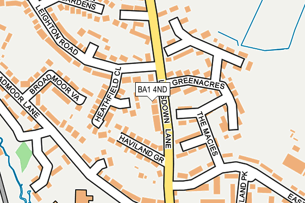 BA1 4ND map - OS OpenMap – Local (Ordnance Survey)