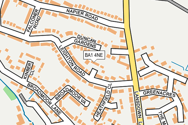 BA1 4NE map - OS OpenMap – Local (Ordnance Survey)