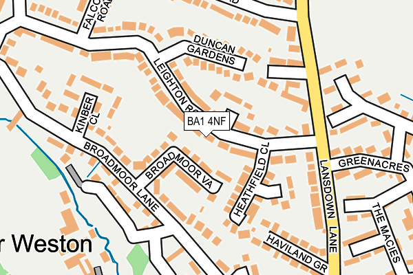 BA1 4NF map - OS OpenMap – Local (Ordnance Survey)